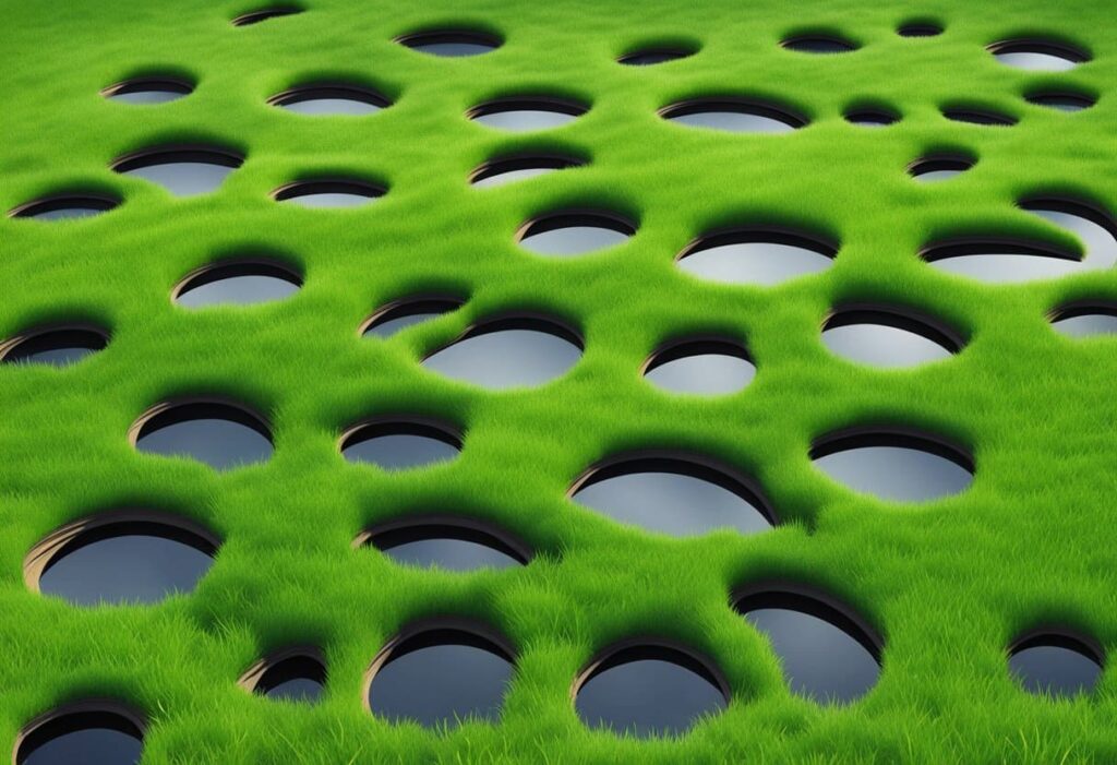 lawn damage because of voles animal
